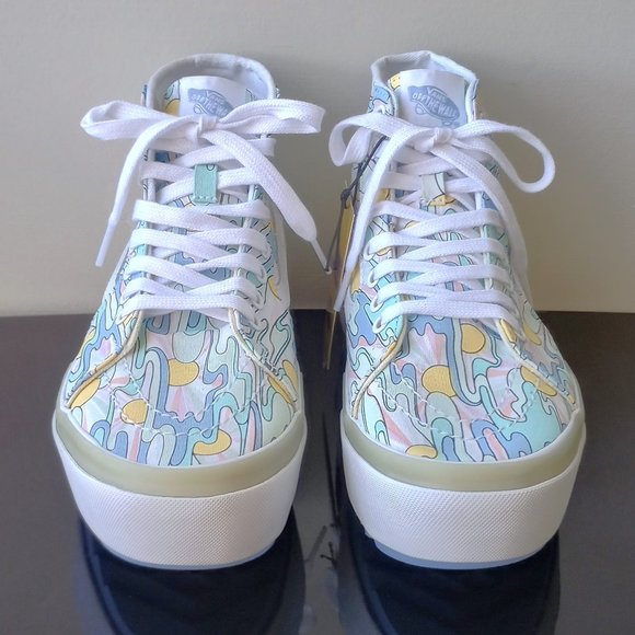 Vans Women's Sk8-Hi Tapered Stacked / Platform UV Ink Sunwaves Canvas Sneaker - Picture 4 of 15